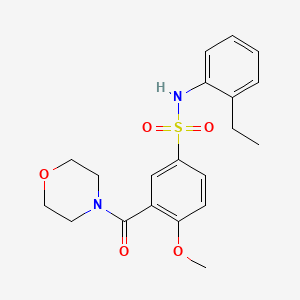 molecular formula C20H24N2O5S B4796455 N-(2-ethylphenyl)-4-methoxy-3-(4-morpholinylcarbonyl)benzenesulfonamide 