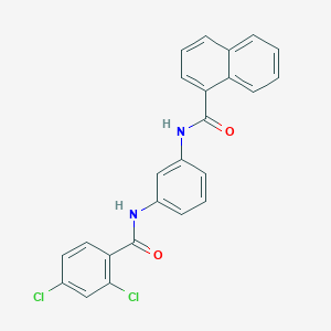 molecular formula C24H16Cl2N2O2 B4796467 N-{3-[(2,4-dichlorobenzoyl)amino]phenyl}-1-naphthamide 