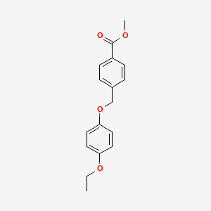 molecular formula C17H18O4 B4796475 methyl 4-[(4-ethoxyphenoxy)methyl]benzoate 