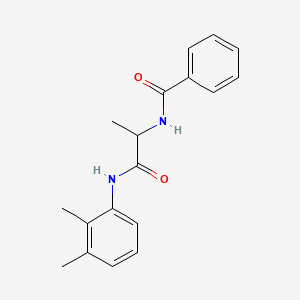 molecular formula C18H20N2O2 B4796501 N-{2-[(2,3-dimethylphenyl)amino]-1-methyl-2-oxoethyl}benzamide 