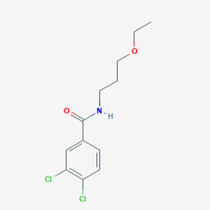 molecular formula C12H15Cl2NO2 B4796546 3,4-dichloro-N-(3-ethoxypropyl)benzamide 