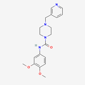 N-(3,4-dimethoxyphenyl)-4-(3-pyridinylmethyl)-1-piperazinecarboxamide