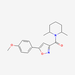 1-{[5-(4-methoxyphenyl)-3-isoxazolyl]carbonyl}-2,6-dimethylpiperidine