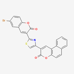 2-[2-(6-bromo-2-oxo-2H-chromen-3-yl)-1,3-thiazol-4-yl]-3H-benzo[f]chromen-3-one