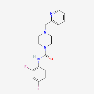 molecular formula C17H18F2N4O B4796604 N-(2,4-difluorophenyl)-4-(2-pyridinylmethyl)-1-piperazinecarboxamide 