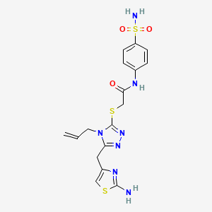 2-({4-allyl-5-[(2-amino-1,3-thiazol-4-yl)methyl]-4H-1,2,4-triazol-3-yl}thio)-N-[4-(aminosulfonyl)phenyl]acetamide