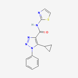 5-cyclopropyl-1-phenyl-N-(1,3-thiazol-2-yl)triazole-4-carboxamide