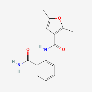 molecular formula C14H14N2O3 B4796659 N-[2-(aminocarbonyl)phenyl]-2,5-dimethyl-3-furamide 