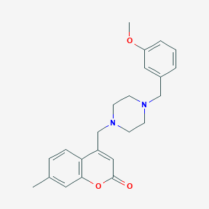 4-({4-[(3-METHOXYPHENYL)METHYL]PIPERAZIN-1-YL}METHYL)-7-METHYL-2H-CHROMEN-2-ONE