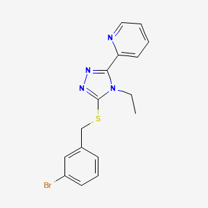 2-(5-((3-Bromobenzyl)thio)-4-ethyl-4H-1,2,4-triazol-3-yl)pyridine