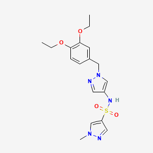 molecular formula C18H23N5O4S B4796707 N~4~-[1-(3,4-DIETHOXYBENZYL)-1H-PYRAZOL-4-YL]-1-METHYL-1H-PYRAZOLE-4-SULFONAMIDE 