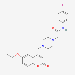 2-{4-[(6-ethoxy-2-oxo-2H-chromen-4-yl)methyl]piperazin-1-yl}-N-(4-fluorophenyl)acetamide