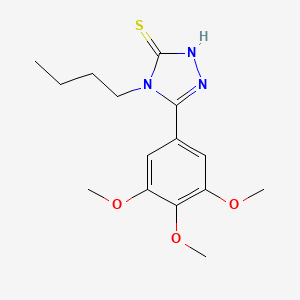 molecular formula C15H21N3O3S B4796742 4-butyl-5-(3,4,5-trimethoxyphenyl)-2,4-dihydro-3H-1,2,4-triazole-3-thione 