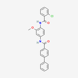 N-{4-[(2-chlorobenzoyl)amino]-3-methoxyphenyl}-4-biphenylcarboxamide