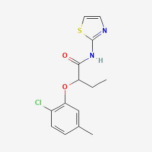 2-(2-chloro-5-methylphenoxy)-N-(1,3-thiazol-2-yl)butanamide