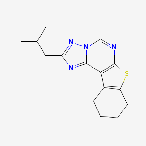 molecular formula C15H18N4S B4796789 2-isobutyl-8,9,10,11-tetrahydro[1]benzothieno[3,2-e][1,2,4]triazolo[1,5-c]pyrimidine 