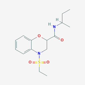 N-(sec-butyl)-4-(ethylsulfonyl)-3,4-dihydro-2H-1,4-benzoxazine-2-carboxamide