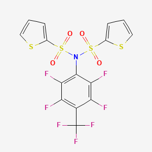 molecular formula C15H6F7NO4S4 B4796809 N-[2,3,5,6-tetrafluoro-4-(trifluoromethyl)phenyl]-N-(2-thienylsulfonyl)-2-thiophenesulfonamide 