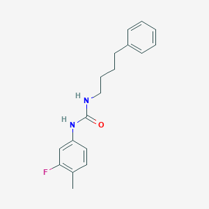 molecular formula C18H21FN2O B4796820 N-(3-fluoro-4-methylphenyl)-N'-(4-phenylbutyl)urea 