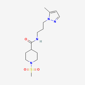 N-[3-(5-methyl-1H-pyrazol-1-yl)propyl]-1-(methylsulfonyl)-4-piperidinecarboxamide