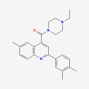 2-(3,4-DIMETHYLPHENYL)-4-(4-ETHYLPIPERAZINE-1-CARBONYL)-6-METHYLQUINOLINE