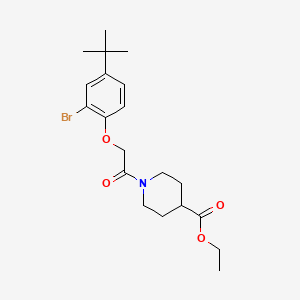 ethyl 1-[(2-bromo-4-tert-butylphenoxy)acetyl]-4-piperidinecarboxylate