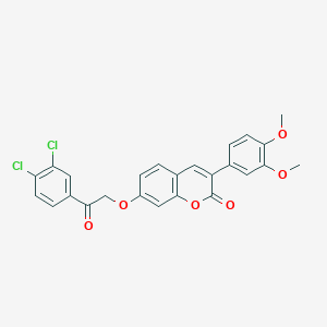 molecular formula C25H18Cl2O6 B4796867 7-[2-(3,4-dichlorophenyl)-2-oxoethoxy]-3-(3,4-dimethoxyphenyl)-2H-chromen-2-one 