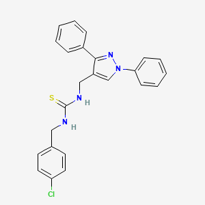 N-(4-chlorobenzyl)-N'-[(1,3-diphenyl-1H-pyrazol-4-yl)methyl]thiourea