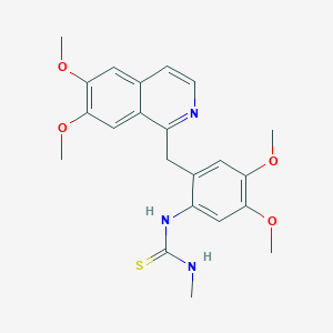B479688 1-[2-[(6,7-Dimethoxyisoquinolin-1-yl)methyl]-4,5-dimethoxyphenyl]-3-methylthiourea CAS No. 858749-10-7