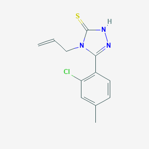 molecular formula C12H12ClN3S B479692 4-烯丙基-5-(2-氯-4-甲基苯基)-4H-1,2,4-三唑-3-硫醇 CAS No. 857495-78-4