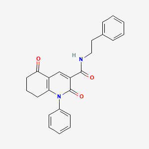 2,5-dioxo-1-phenyl-N-(2-phenylethyl)-1,2,5,6,7,8-hexahydroquinoline-3-carboxamide