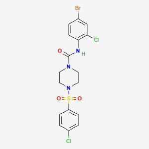 N-(4-bromo-2-chlorophenyl)-4-[(4-chlorophenyl)sulfonyl]-1-piperazinecarboxamide