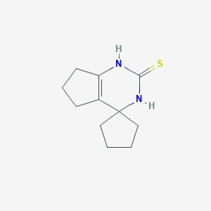 molecular formula C11H16N2S B479695 1',5',6',7'-四氢螺[环戊烷-1,4'-环戊[d]嘧啶]-2'-硫醇 CAS No. 5778-25-6