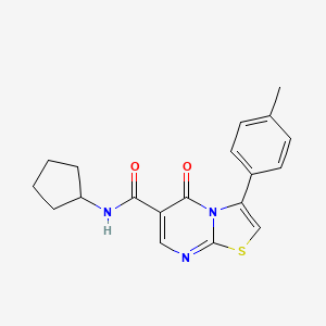 N-cyclopentyl-3-(4-methylphenyl)-5-oxo-5H-[1,3]thiazolo[3,2-a]pyrimidine-6-carboxamide