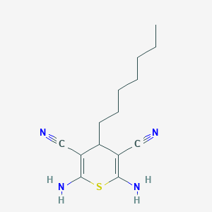 2,6-diamino-4-heptyl-4H-thiopyran-3,5-dicarbonitrile