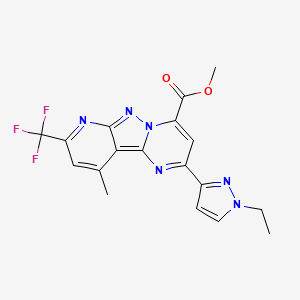 methyl 2-(1-ethyl-1H-pyrazol-3-yl)-10-methyl-8-(trifluoromethyl)pyrido[2',3':3,4]pyrazolo[1,5-a]pyrimidine-4-carboxylate