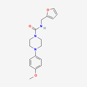 molecular formula C17H21N3O3 B4797008 N-(2-furylmethyl)-4-(4-methoxyphenyl)-1-piperazinecarboxamide 