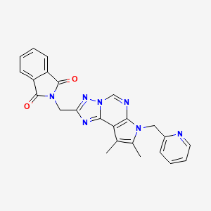 2-{[8,9-dimethyl-7-(2-pyridinylmethyl)-7H-pyrrolo[3,2-e][1,2,4]triazolo[1,5-c]pyrimidin-2-yl]methyl}-1H-isoindole-1,3(2H)-dione