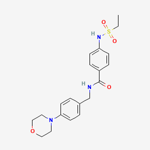 molecular formula C20H25N3O4S B4797042 4-[(ethylsulfonyl)amino]-N-[4-(4-morpholinyl)benzyl]benzamide 