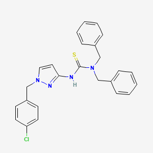 N,N-dibenzyl-N'-[1-(4-chlorobenzyl)-1H-pyrazol-3-yl]thiourea