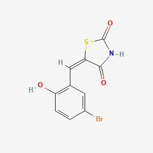 molecular formula C10H6BrNO3S B4797107 5-(5-bromo-2-hydroxybenzylidene)-1,3-thiazolidine-2,4-dione 