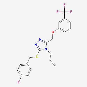 {4-ALLYL-5-[(4-FLUOROBENZYL)SULFANYL]-4H-1,2,4-TRIAZOL-3-YL}METHYL [3-(TRIFLUOROMETHYL)PHENYL] ETHER