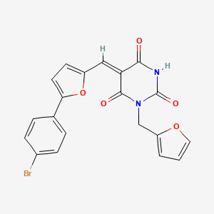 5-{[5-(4-bromophenyl)-2-furyl]methylene}-1-(2-furylmethyl)-2,4,6(1H,3H,5H)-pyrimidinetrione