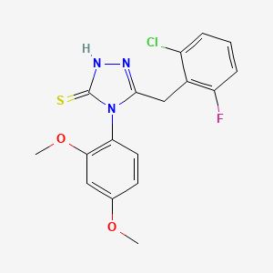 5-(2-chloro-6-fluorobenzyl)-4-(2,4-dimethoxyphenyl)-4H-1,2,4-triazole-3-thiol