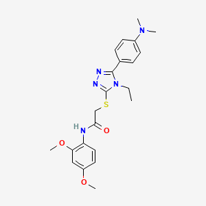 N-(2,4-dimethoxyphenyl)-2-({5-[4-(dimethylamino)phenyl]-4-ethyl-4H-1,2,4-triazol-3-yl}sulfanyl)acetamide