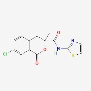 molecular formula C14H11ClN2O3S B4797174 7-chloro-3-methyl-1-oxo-N-1,3-thiazol-2-yl-3,4-dihydro-1H-isochromene-3-carboxamide 