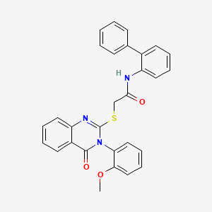 N-2-biphenylyl-2-{[3-(2-methoxyphenyl)-4-oxo-3,4-dihydro-2-quinazolinyl]thio}acetamide