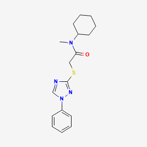 N-cyclohexyl-N-methyl-2-[(1-phenyl-1H-1,2,4-triazol-3-yl)thio]acetamide