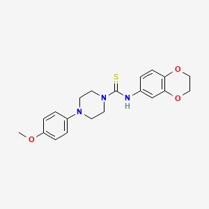 N-(2,3-dihydro-1,4-benzodioxin-6-yl)-4-(4-methoxyphenyl)-1-piperazinecarbothioamide