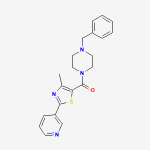 1-BENZYL-4-[4-METHYL-2-(PYRIDIN-3-YL)-1,3-THIAZOLE-5-CARBONYL]PIPERAZINE